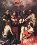 Andrea del Sarto Disputation over the Trinity oil painting picture wholesale